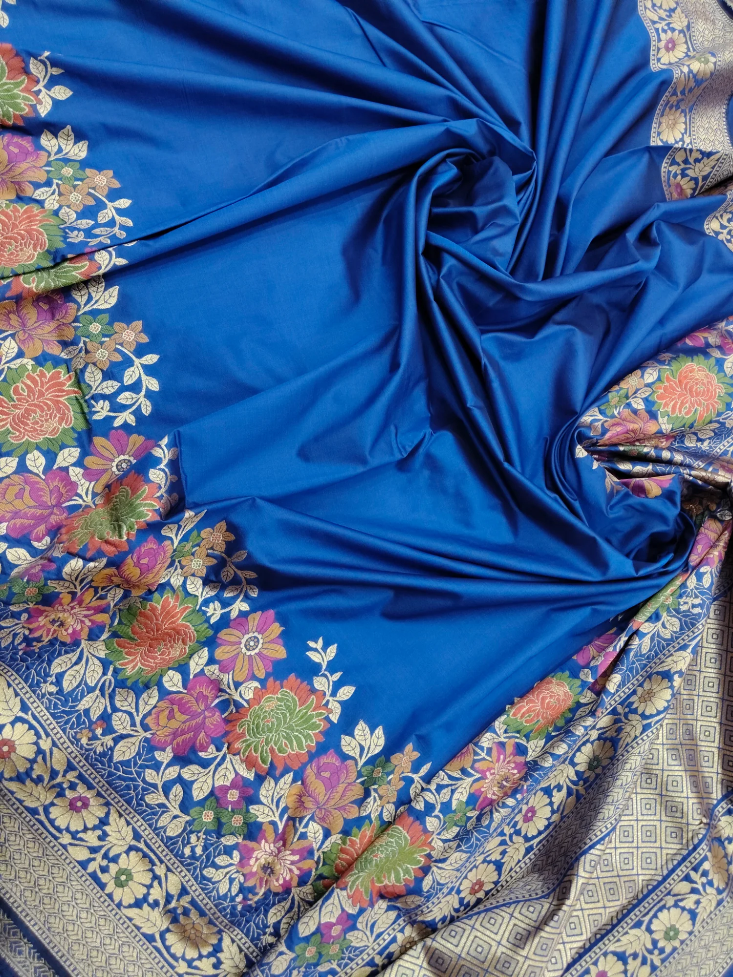 Banarasi katan minakari silk saree