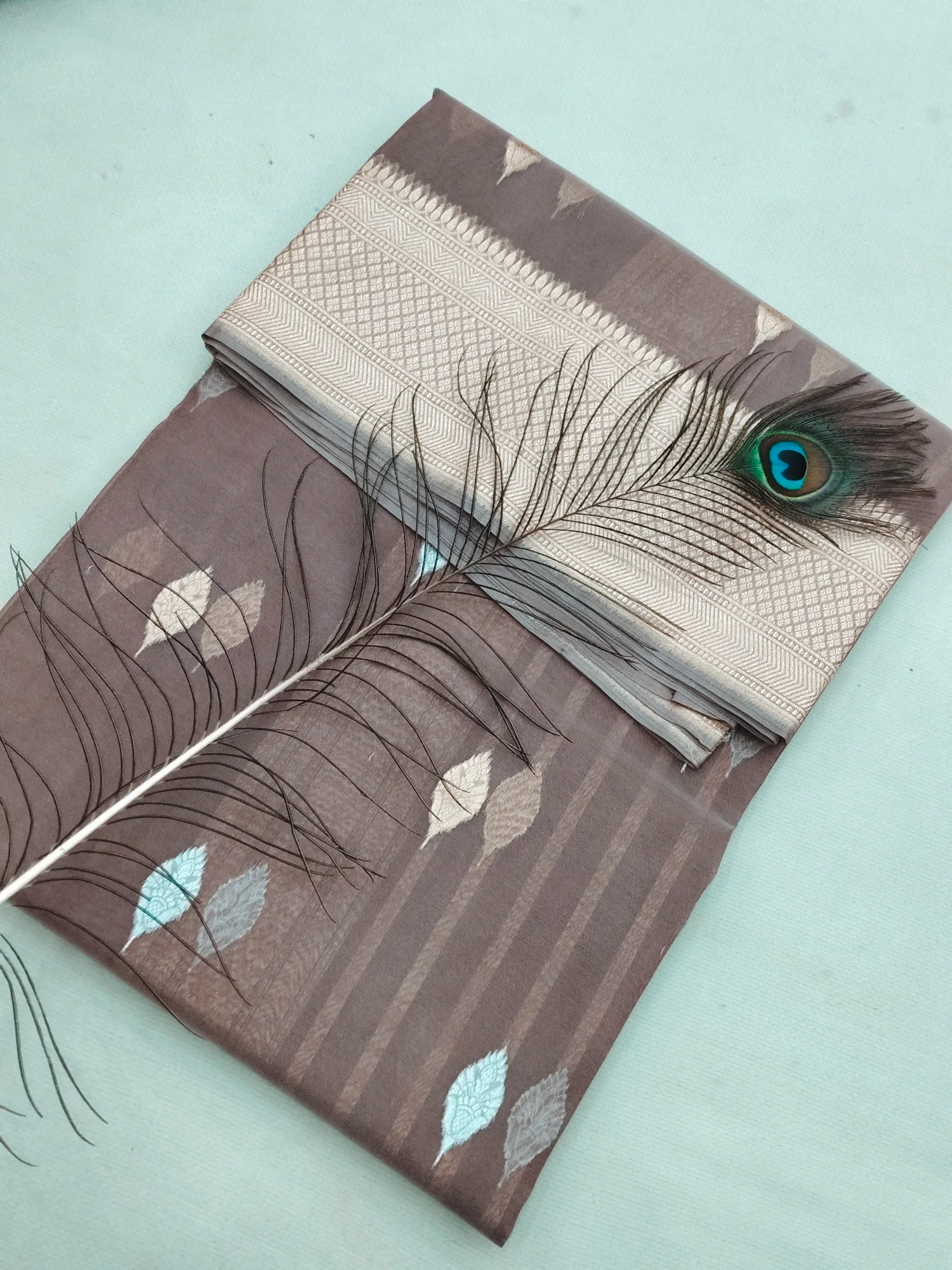 Banarasi kora silk saree