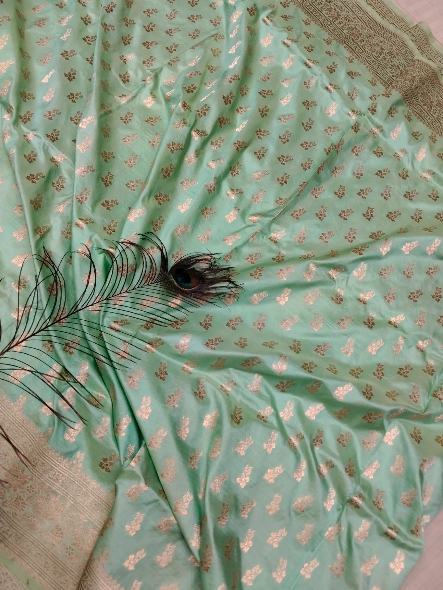 Pure Banarasi katan silk saree